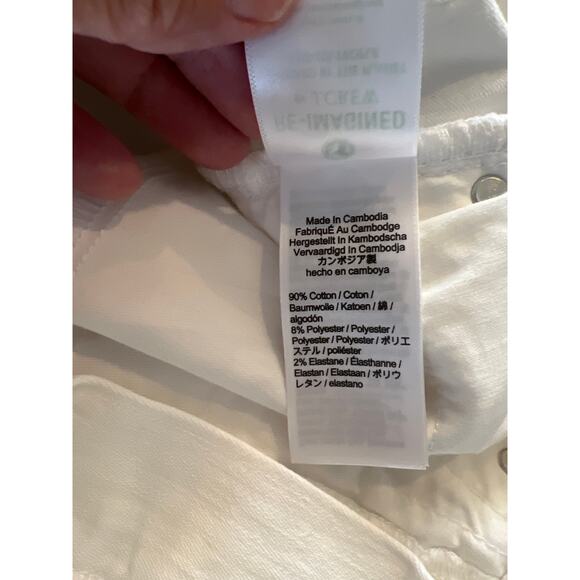 J Crew 9" Demi Boot Crop Jeans in White Wash Women's 28 Tall NWOT - Picture 9 of 12